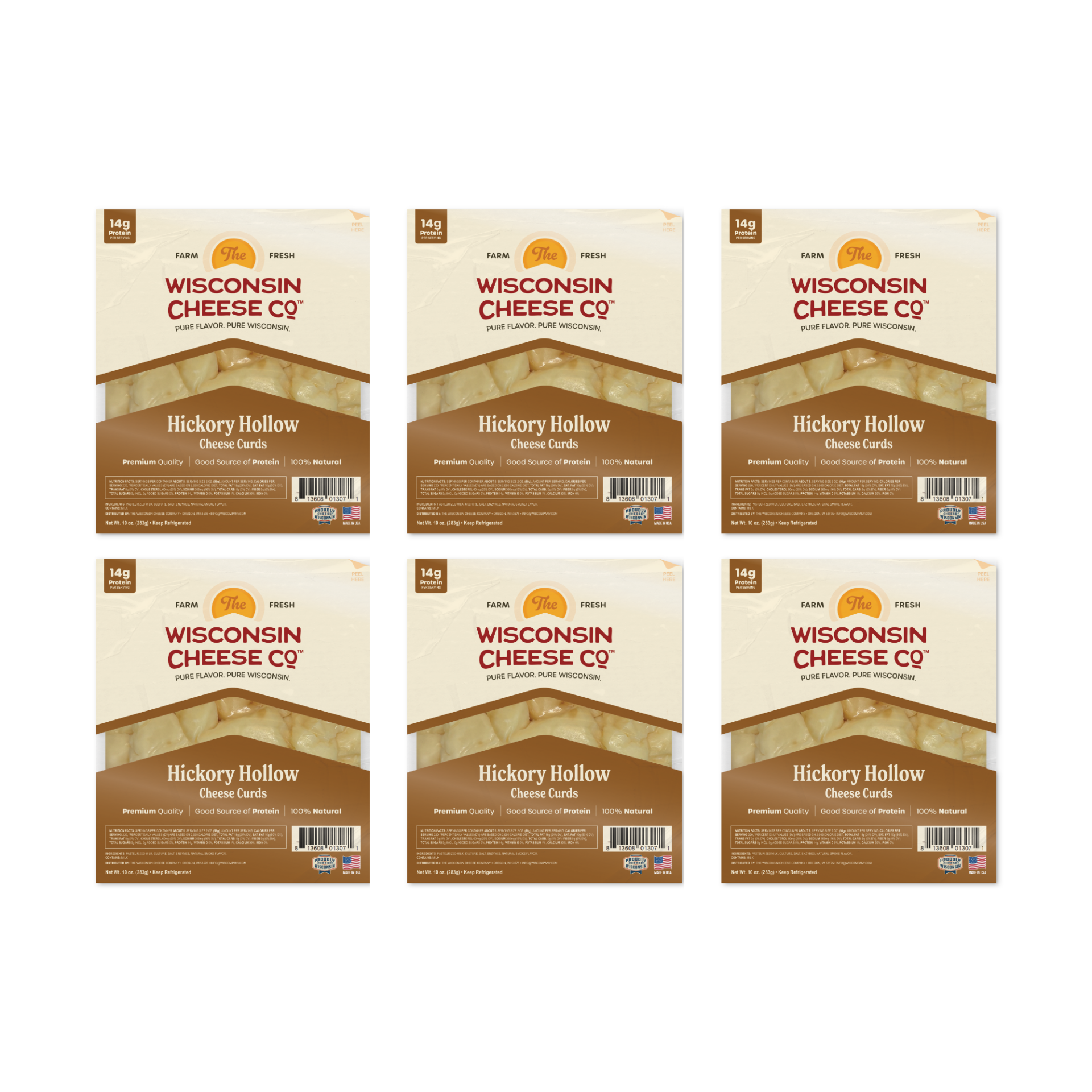 Hickory Hollow Smoked Cheese Curds 6-Pack