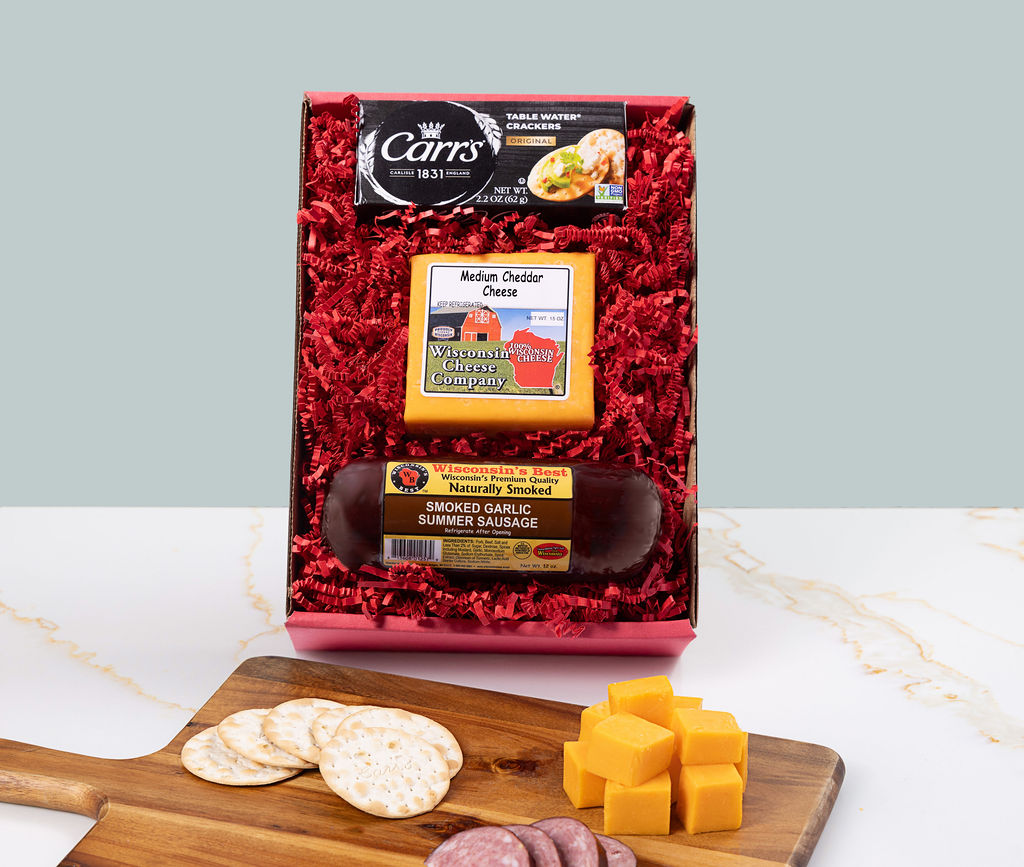 Medium Cheddar Cheese and Sausage Gift Box