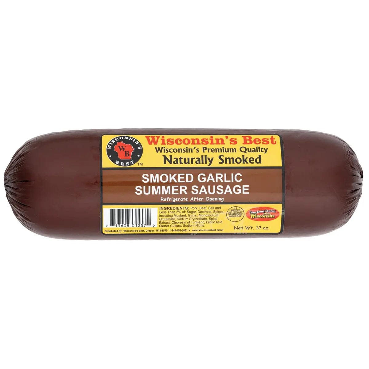 Smoked Garlic Summer Sausage, 12 oz