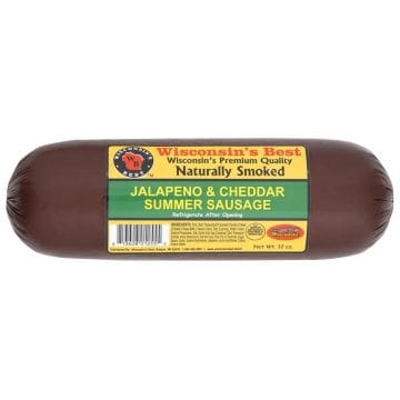 Jalapeno & Cheddar Smoked Summer Sausage, 12 oz. Featured Image