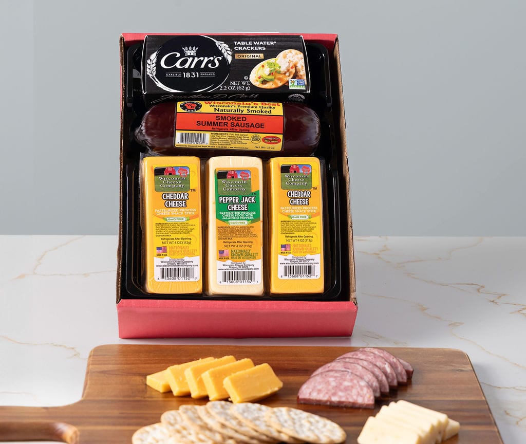 Cheese, Sausage and Cracker Gift Box