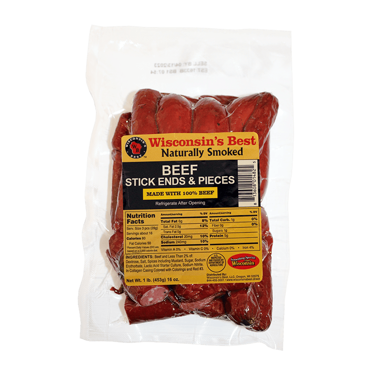 Beef Sausage Stick Ends & Pieces – 1 Pound