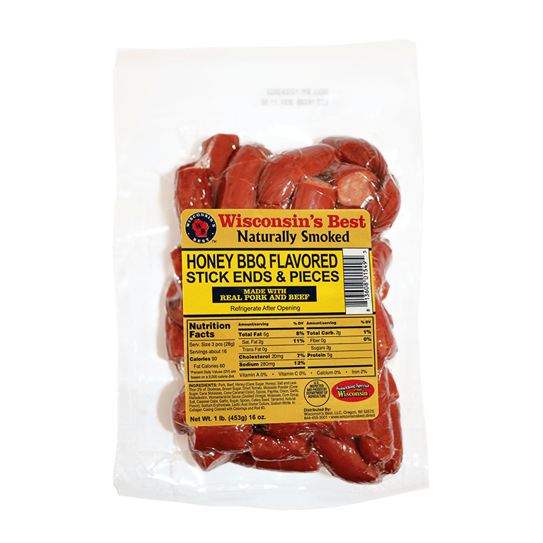 Honey BBQ Sausage Stick Ends & Pieces – 1 Pound