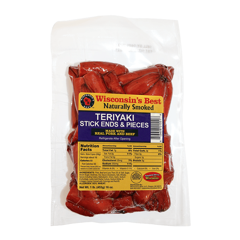 Teriyaki Sausage Stick Ends & Pieces – 1 Pound