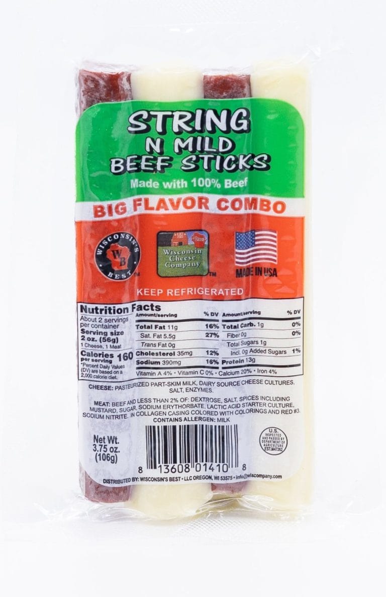String Cheese & Beef Stick Big Snack Packs, 12 Count