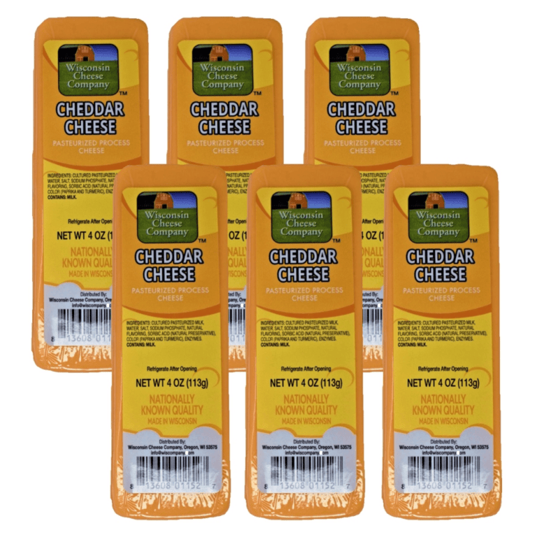 Cheddar Cheese Bars – 6 Pack – Shelf Stable