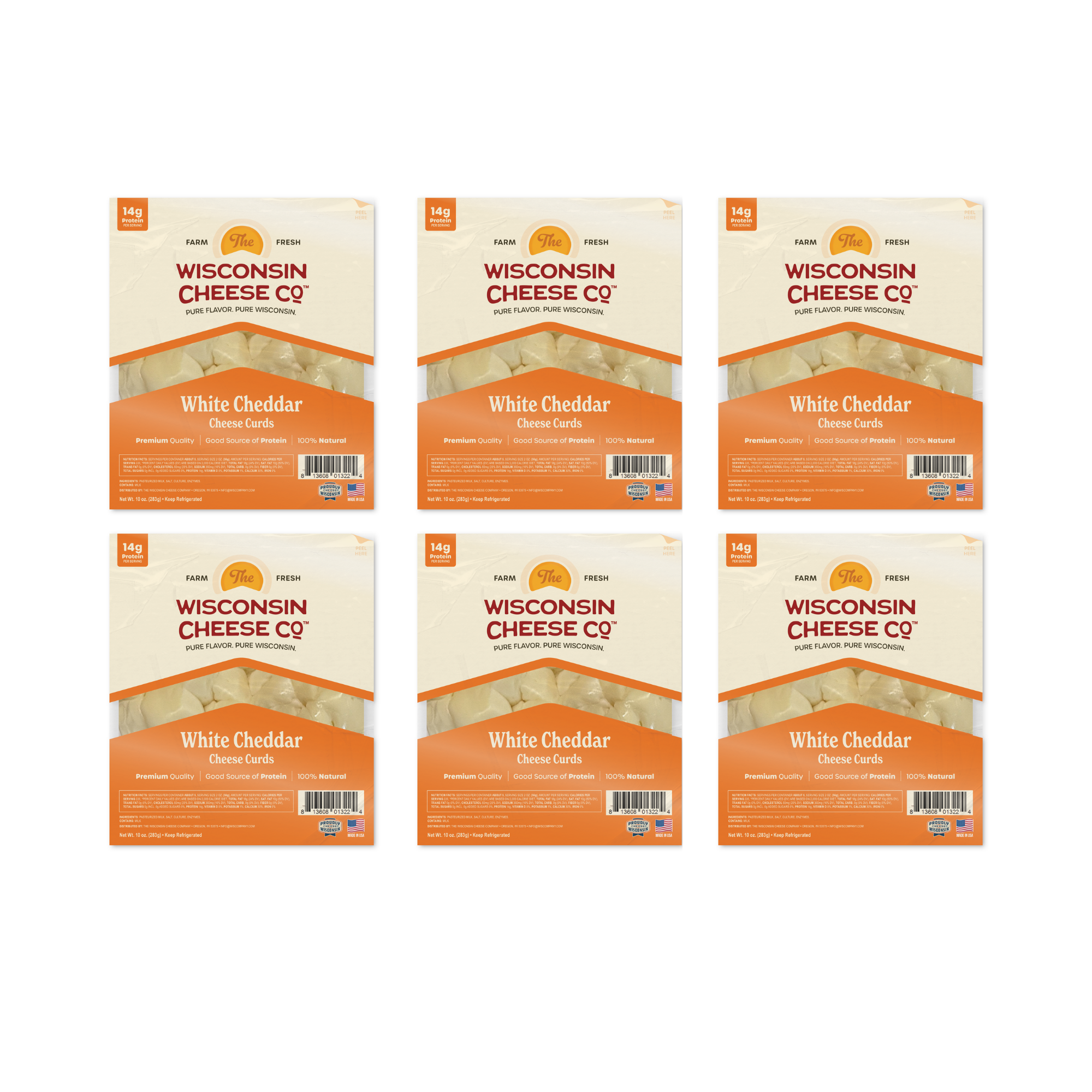 White Cheddar Cheese Curds 6-Pack