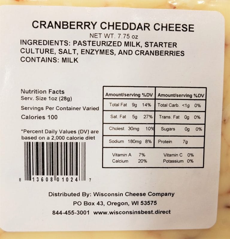 Cranberry White Cheddar Cheese Gallery Image
