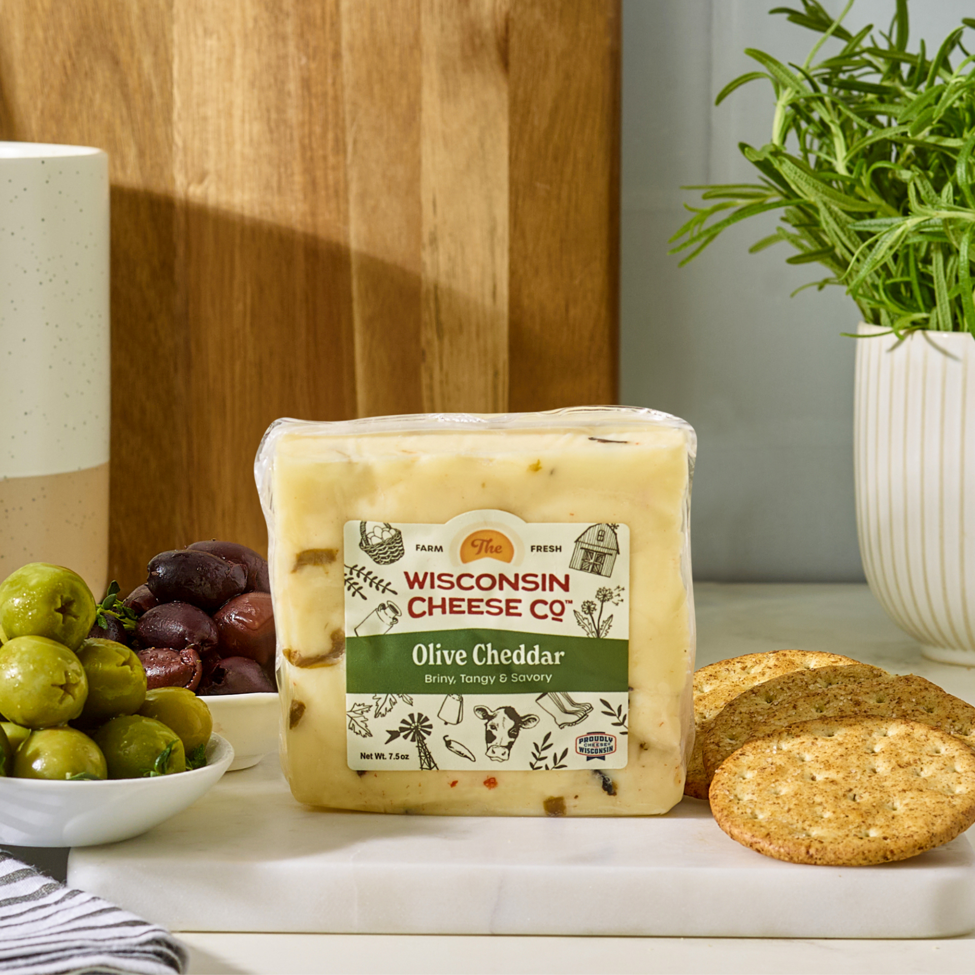 Olive White Cheddar