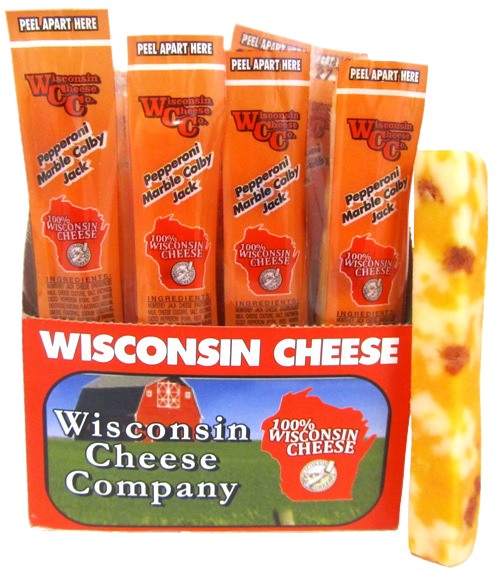 Colby Jack Marble Pepperoni Cheese Snack Sticks, 24 Count