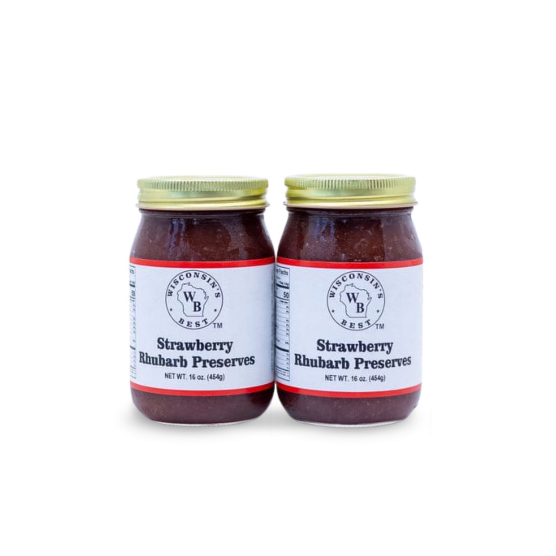 Strawberry Rhubarb Preserves 16 oz. (2 Pack)