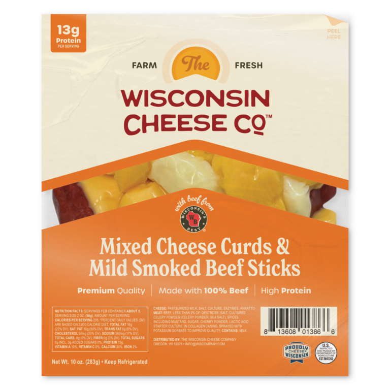 Mixed Cheddar Cheese Curds & Beef Sticks, 10 oz. Gallery Image