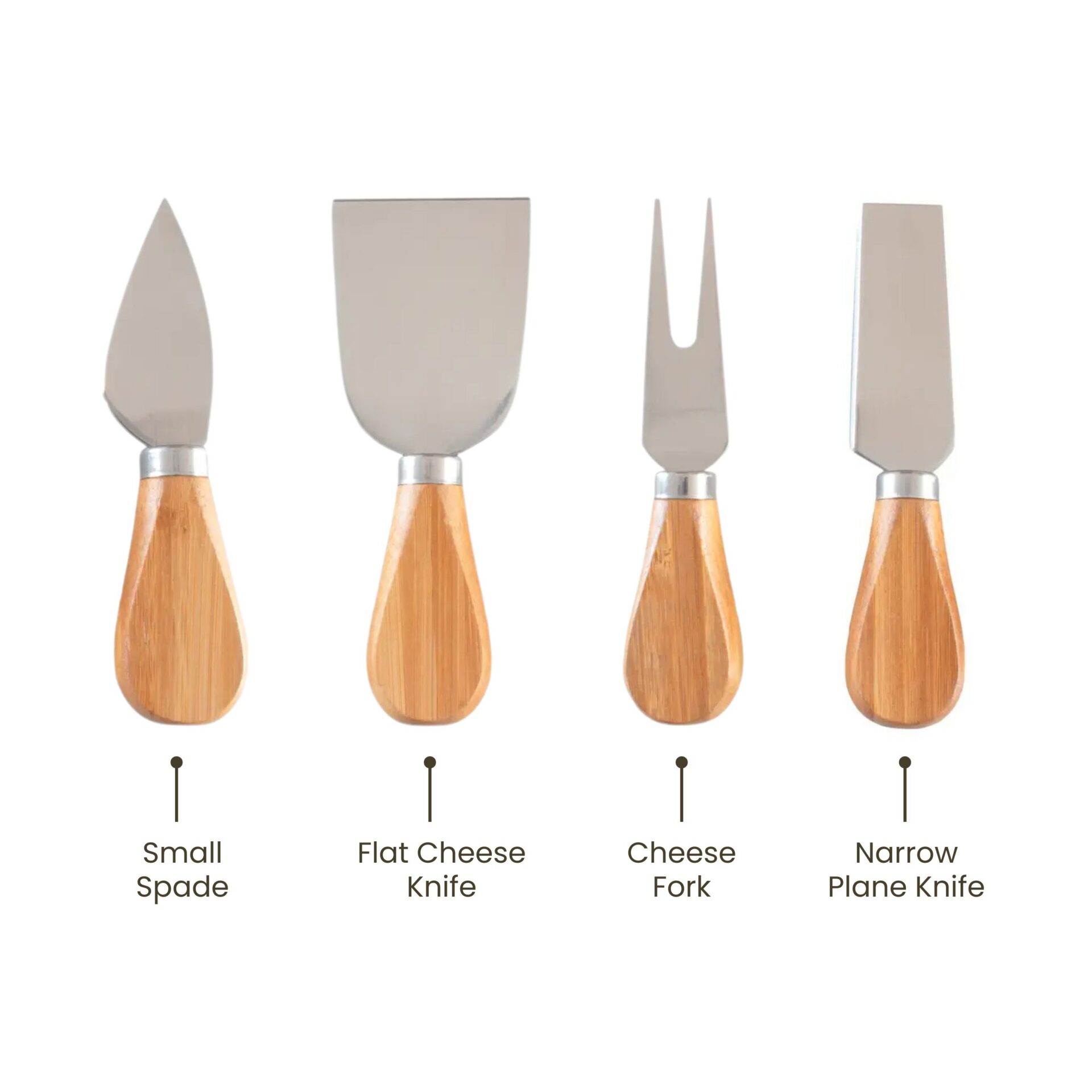 4 piece cheese knife set