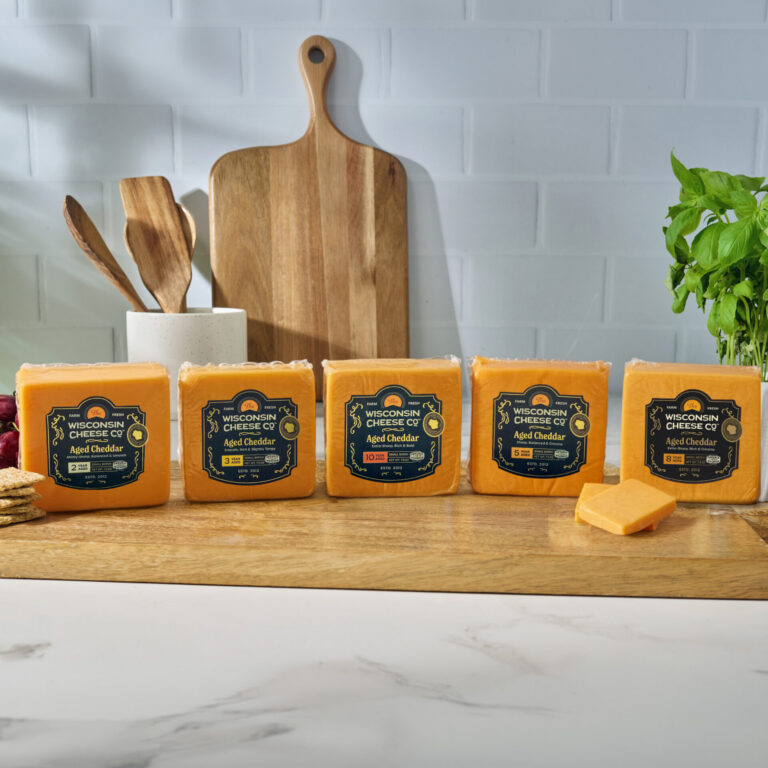 Wisconsin aged Cheddar cheese bundle