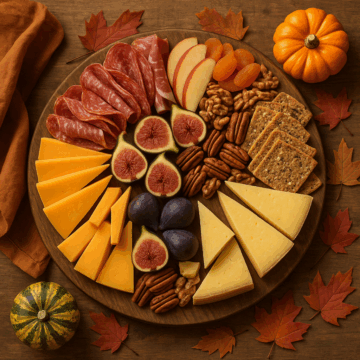 Easy charcuterie boards with Wisconsin cheese for autumn