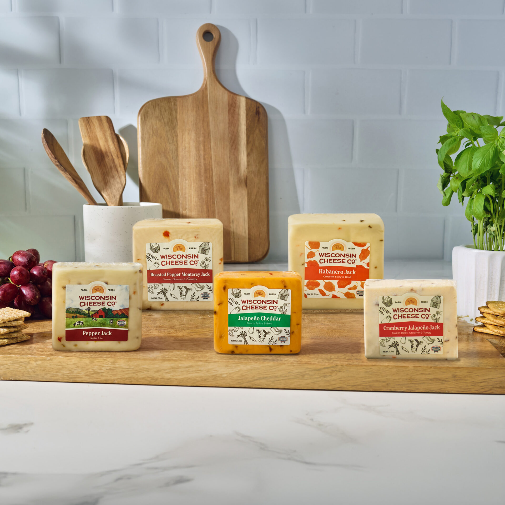 Wisconsin Fiery Five cheese Bundle