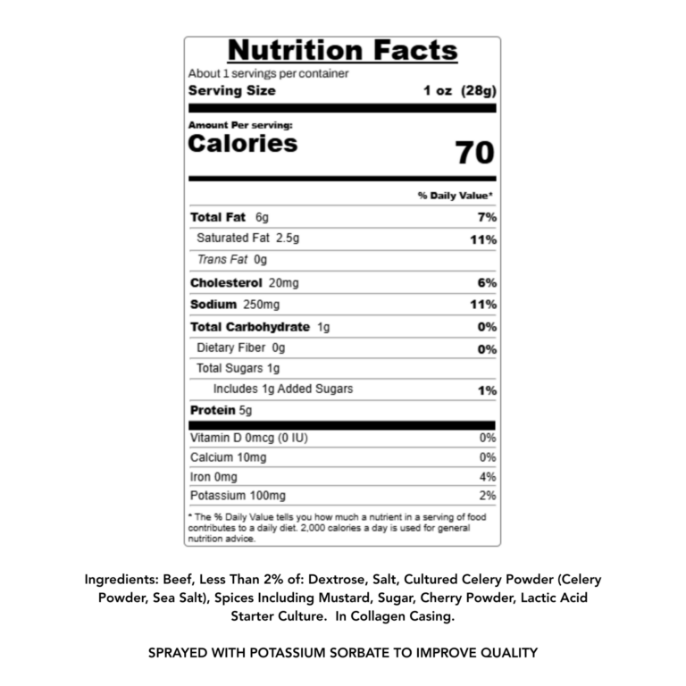 100% Beef Snack Sticks – 1 oz, 24 Count Gallery Image